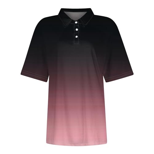 Summer Tops,My Orders Placed Recently by Me Polo Shirts for Women Shirts for Women Trendy Summer Womens Athletic Tops Blouses for Women Dressy Casual Red White and Blue Shirts for Women（Ac-Pink，XXXL）