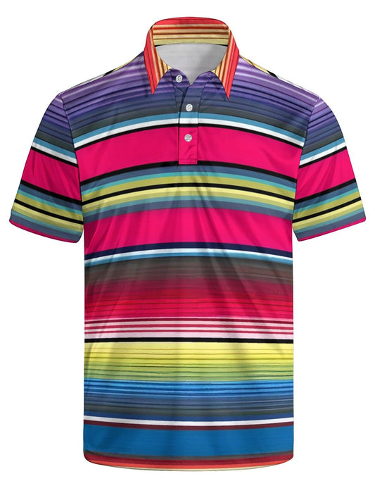 MSCPZH Mens Golf Shirts Mexican Golf Polo Shirts for Men Short Sleeve Polo Shirts Golf Mens Polo Pink