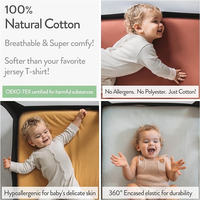 Bassinet Sheets Compatible with 4moms Mamaroo Sleep Bassinet - Fits 18 x 30 Inch Oval Bassinet Mattress – Snuggly Soft 100% Jersey Cotton – 2 Pack – Pale Pink + Lilac – 2 Pack