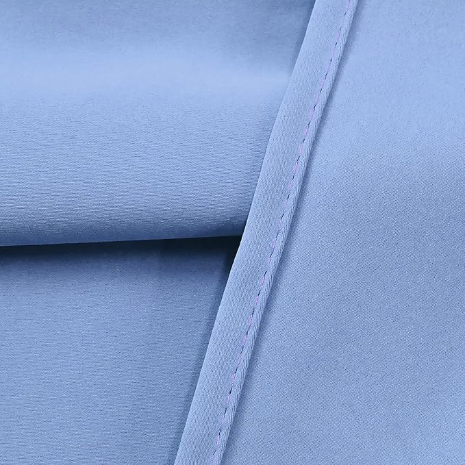 Light Sky Blue Valances for Windows 70X18 Inches Blackout Thermal Insulated Valance with Grommet Top for Kitchen Living Room Short Straight Drape Valance for Bedroom Kids Room 1 Panel